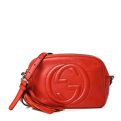 Gucci Pebbled Calfskin Small Soho Disco Bag Vibrant Red 1 of 7