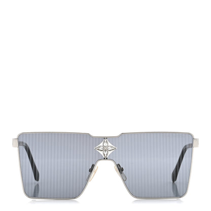 Louis Vuitton Metal Swarovski Crystal Cyclone Sunglasses Z1815U Silver 2 of 9