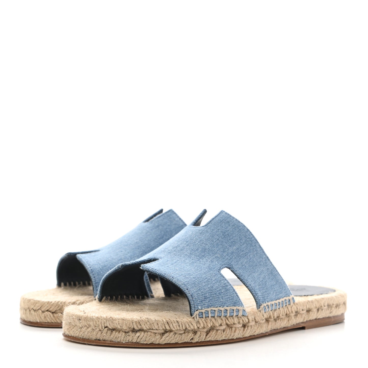 Denim Canvas Antigua Espadrille Sandals 40 Bleu Clair