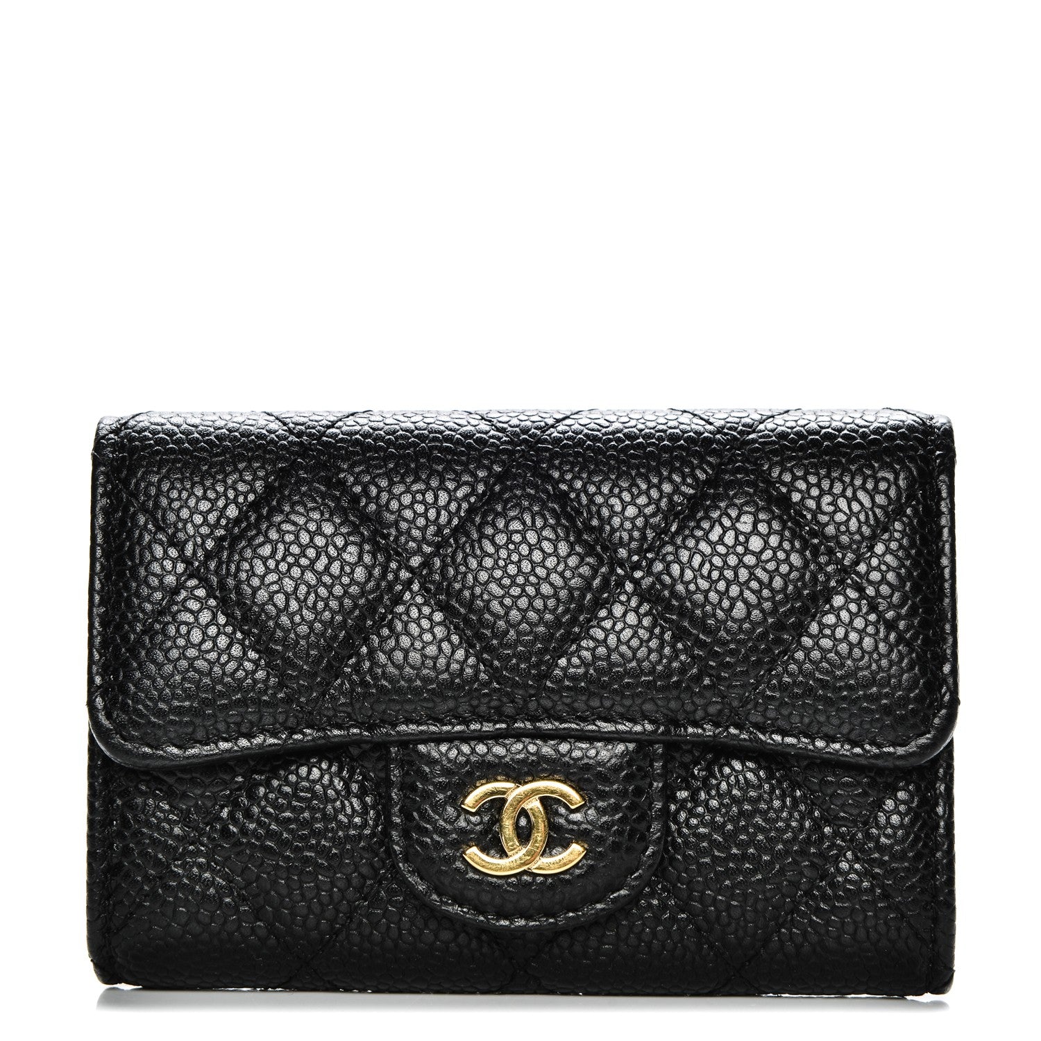 Chanel Caviar Quilted Flap Card Holder Black 9 of 16
