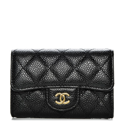 Chanel Caviar Quilted Flap Card Holder Black 9 of 16