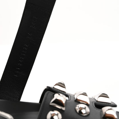 Hermes Calfskin Medor Studded Womens Chypre Sandals 36 Black 9 of 9