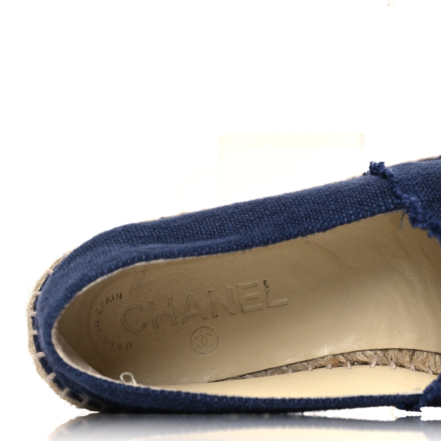 Denim Toile CC Espadrilles 37 Navy Black