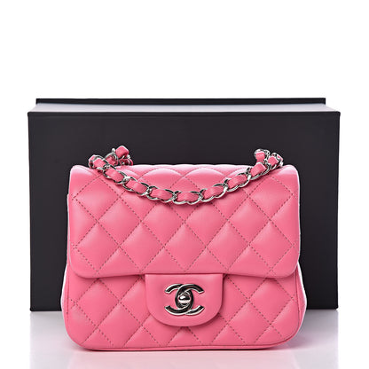 Chanel Lambskin Quilted Mini Square Flap Pink 10 of 10