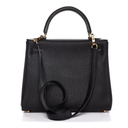 Hermes Togo Kelly Retourne 25 Black 6 of 36