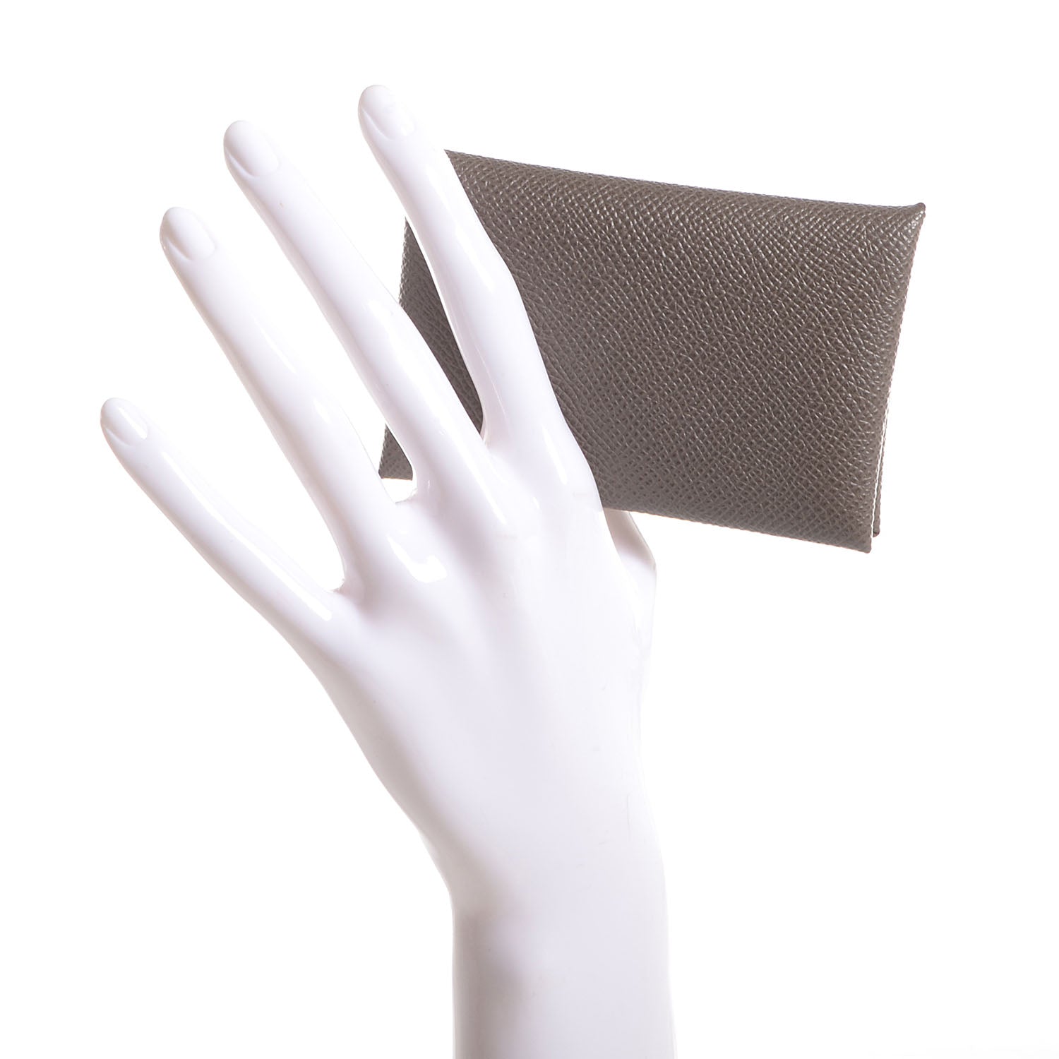 Hermes Epsom Calvi Card Case Etoupe 2 of 8