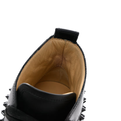 Christian Louboutin Calfskin Mens Louis Spikes Flat Sneakers 44.5 Black 9 of 14