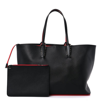Christian Louboutin Calfskin Spikes East West Cabata Tote Black 1 of 20
