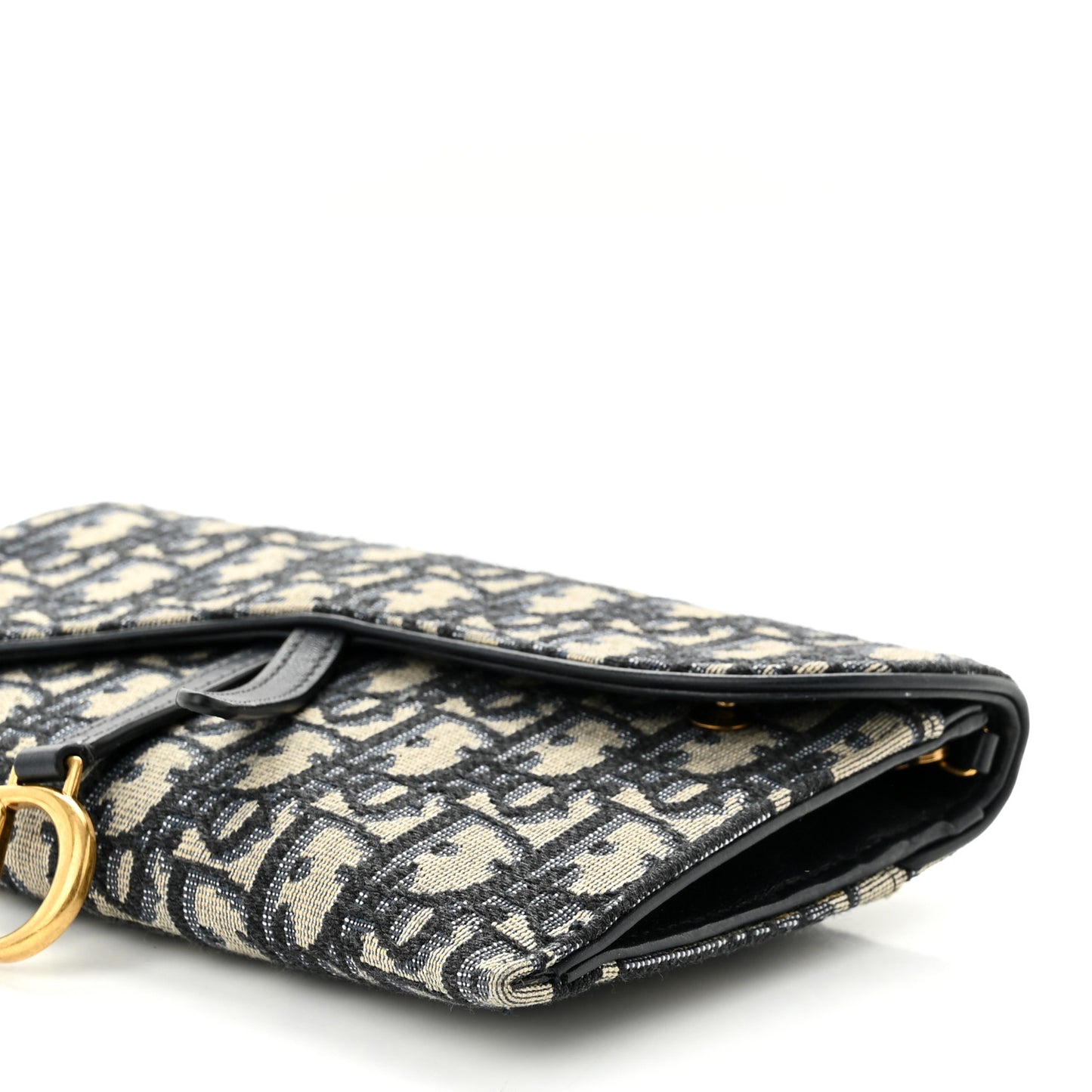 Oblique Saddle Chain Wallet Blue