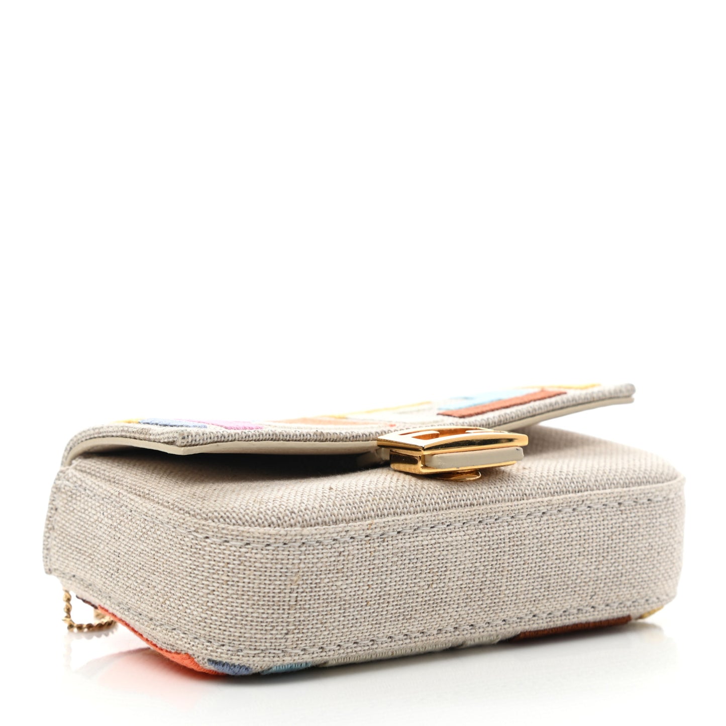 Kuban Canvas FF Embroidered Nano Baguette Charm Grezzo Multicolor
