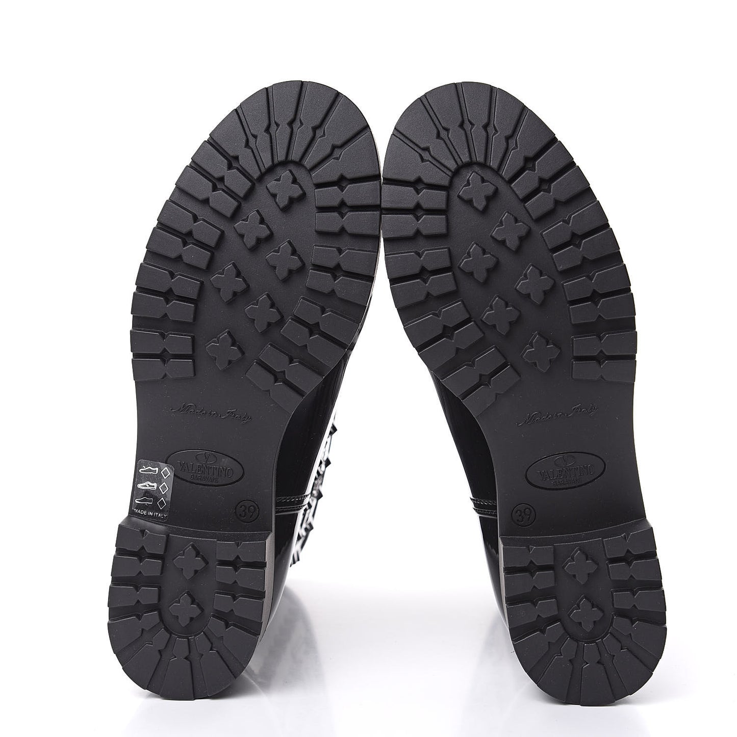 Rubber Rockstud Short Rainboots 39 Black