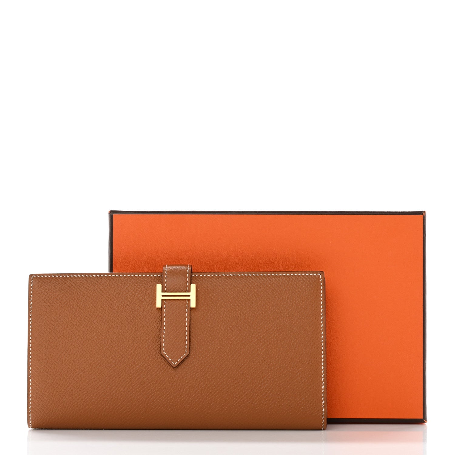 Hermes Epsom Bearn Gusset Wallet Gold 9 of 9