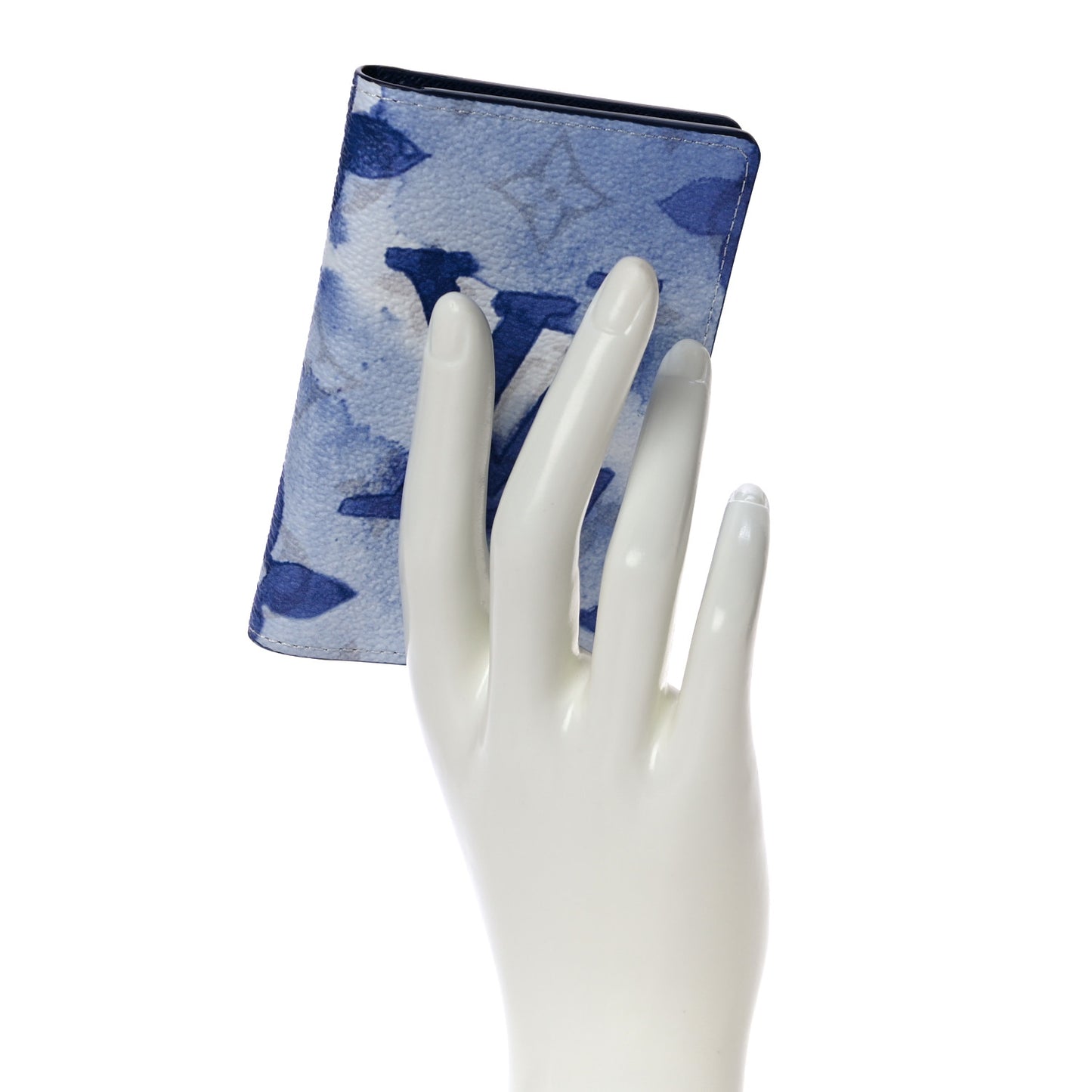 Monogram Watercolor Pocket Organizer Blue