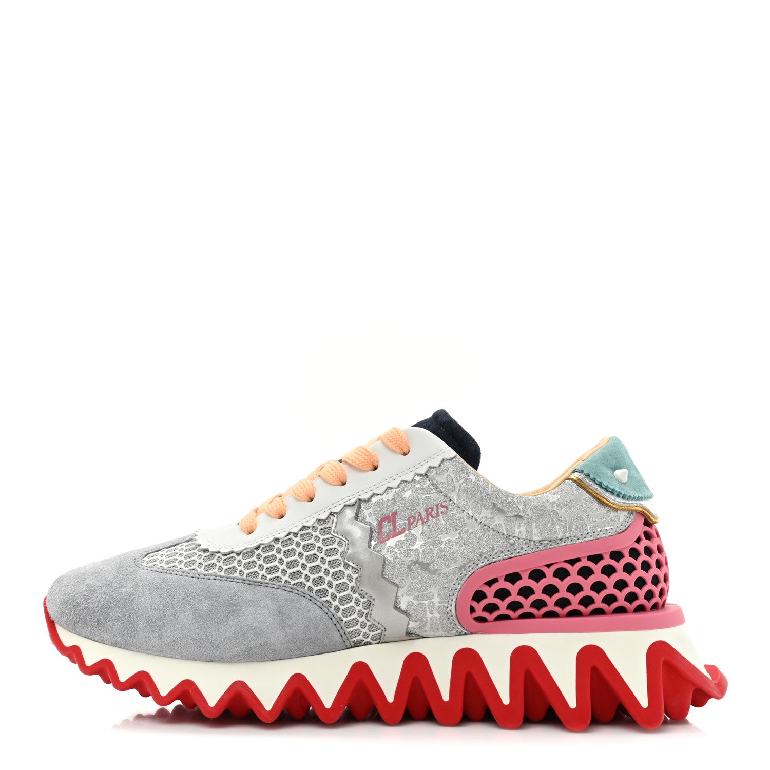 Christian Louboutin Suede Calfskin Mesh Loubishark Sneakers 40 Version Multicolor 1 of 10