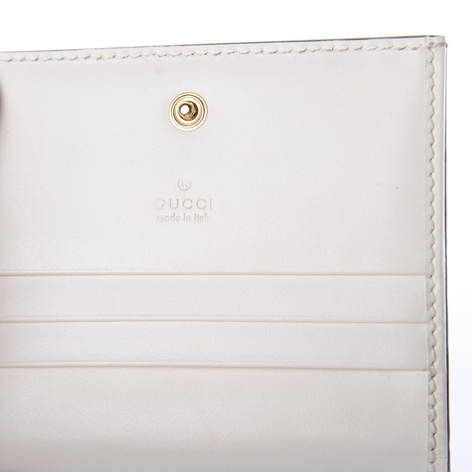 Gucci Guccissima Card Case Wallet White 5 of 5