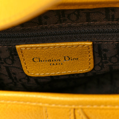 Christian Dior Grained Calfskin Saddle Bag Dark Yellow 6 of 12