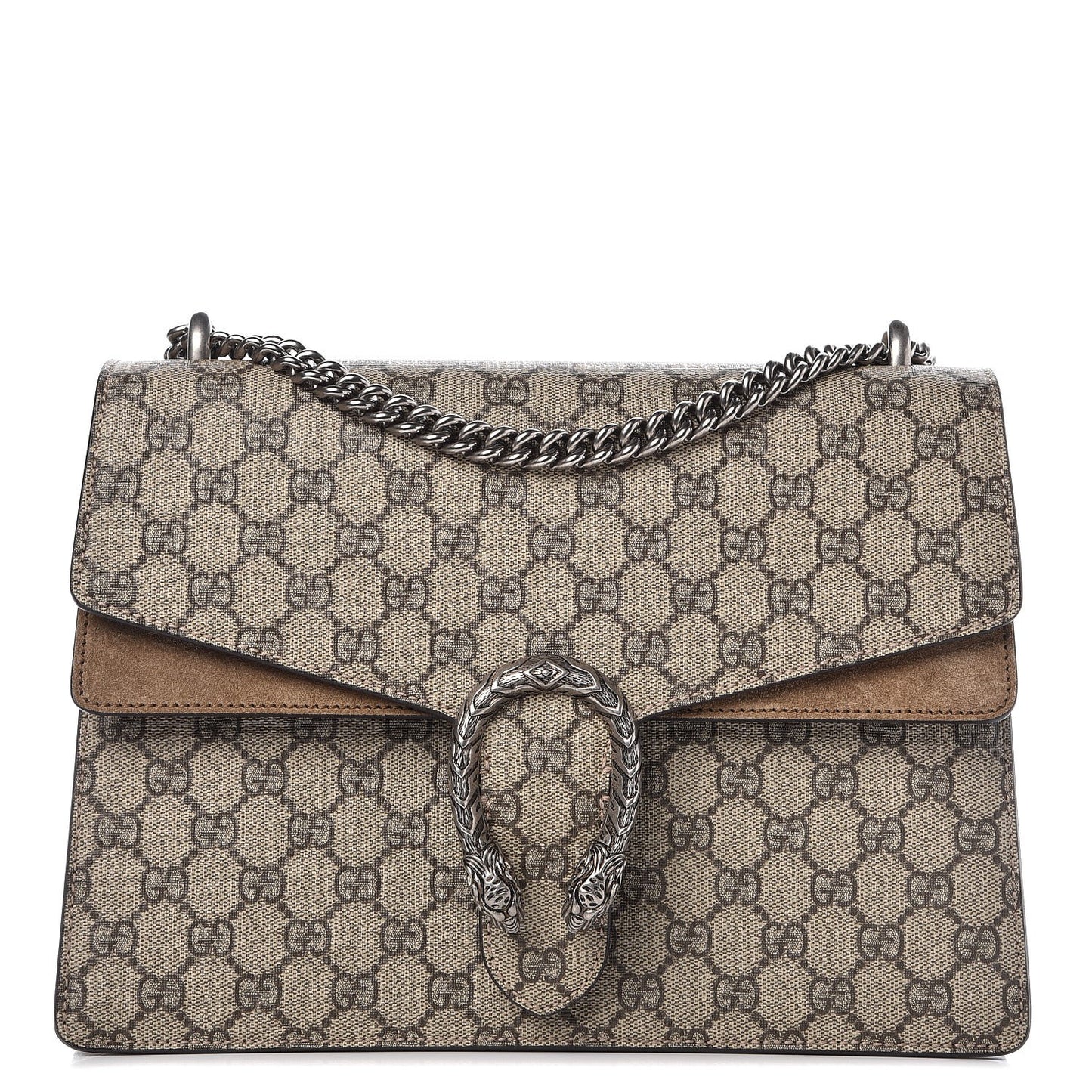 GG Supreme Monogram Medium Dionysus Shoulder Bag Taupe