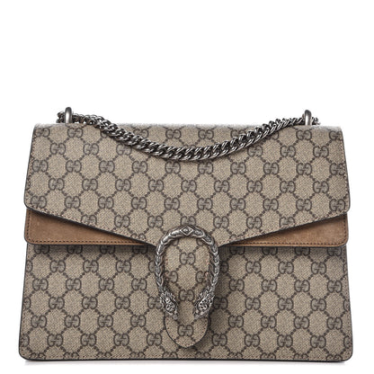 Gucci GG Supreme Monogram Medium Dionysus Shoulder Bag Taupe 1 of 8