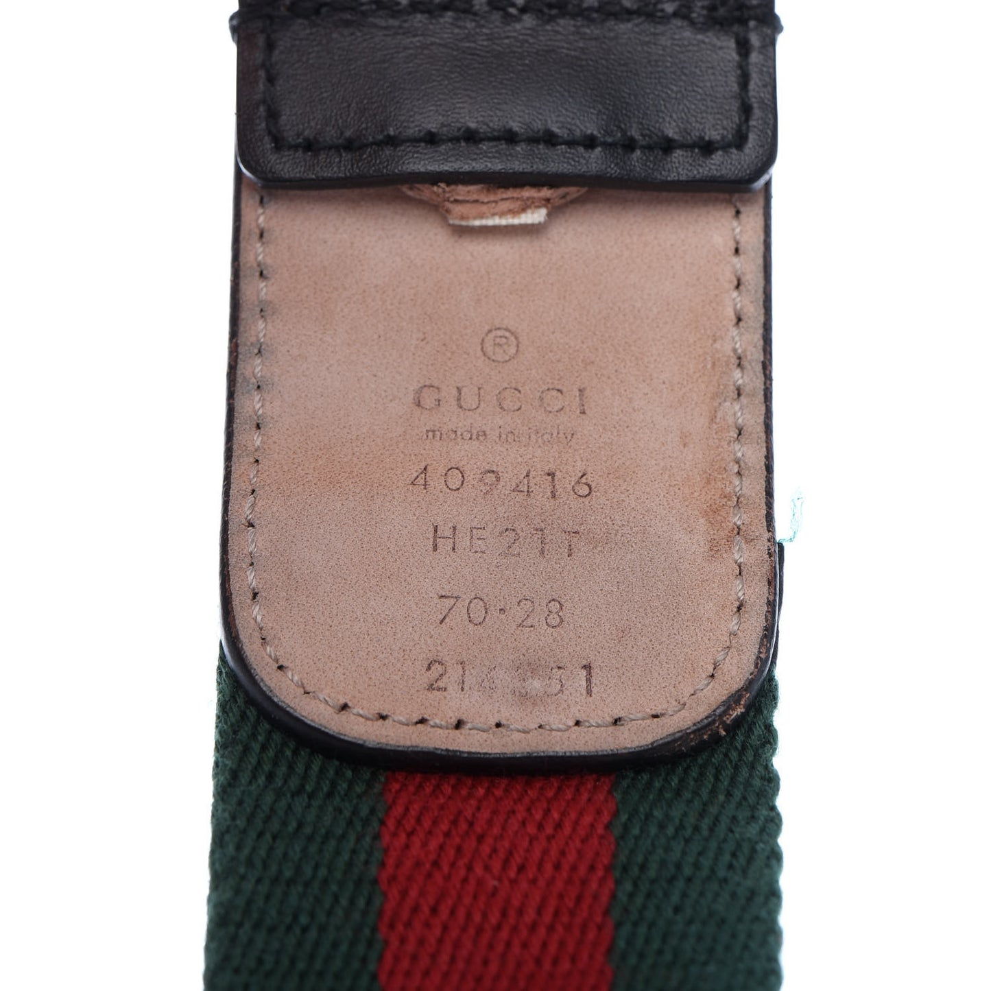 Nylon Calfskin Double G Web 40mm Belt 70 28 Green Red Black