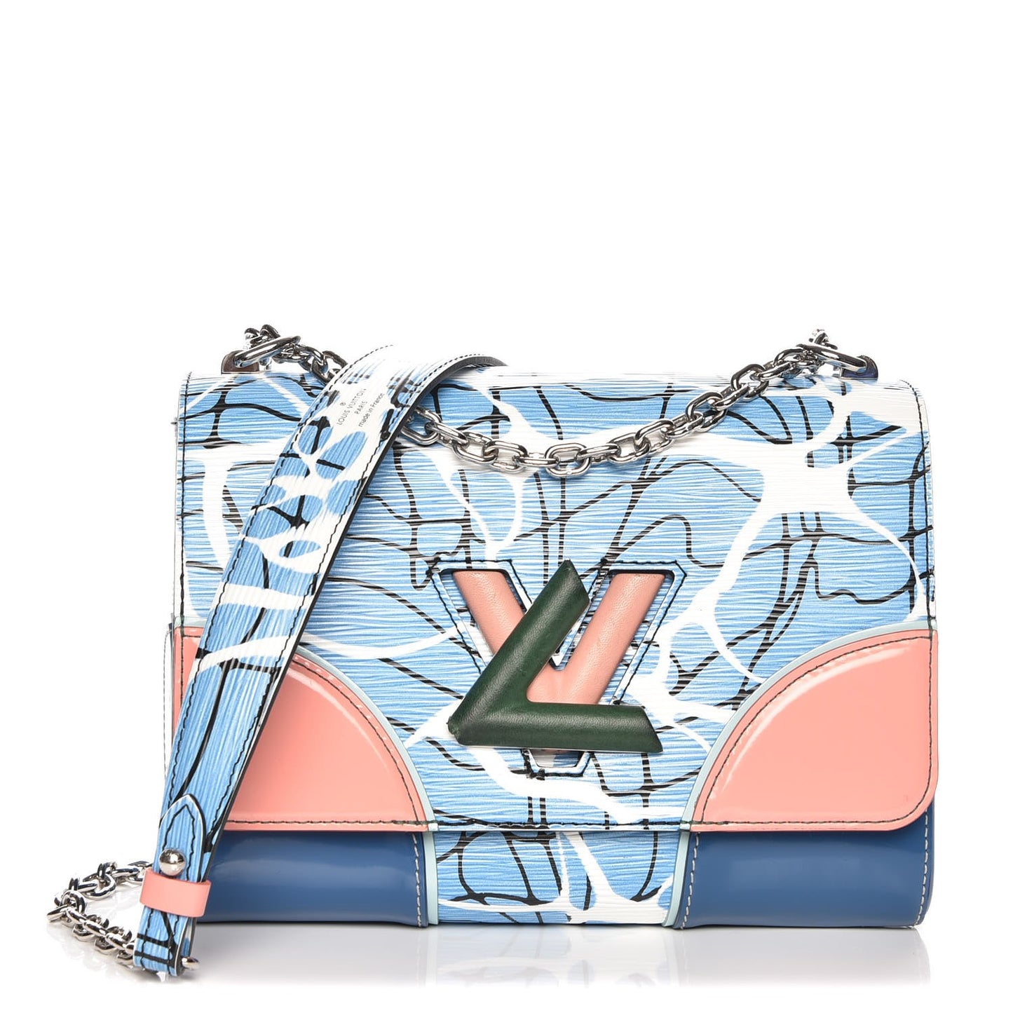 Epi Twist Shoulder Bag MM Aqua