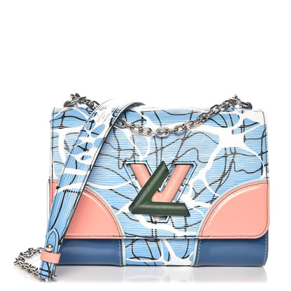 Louis Vuitton Epi Twist Shoulder Bag MM Aqua 1 of 9