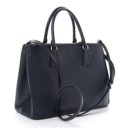 Prada Saffiano Medium Galleria Double Zip Tote Baltico 3 of 8