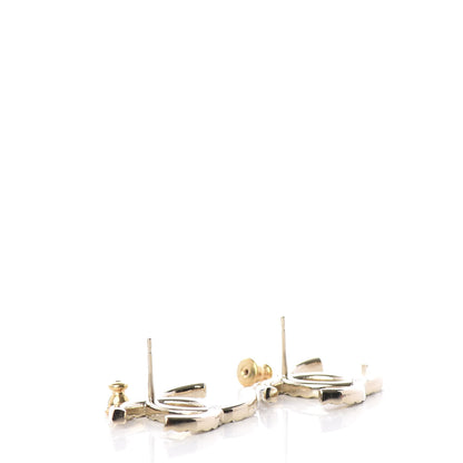 Chanel Baguette Crystal High Society CC Earrings Gold 3 of 5