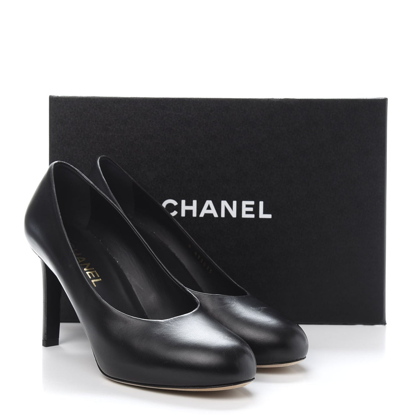 Lambskin CC Pumps 40.5 Black