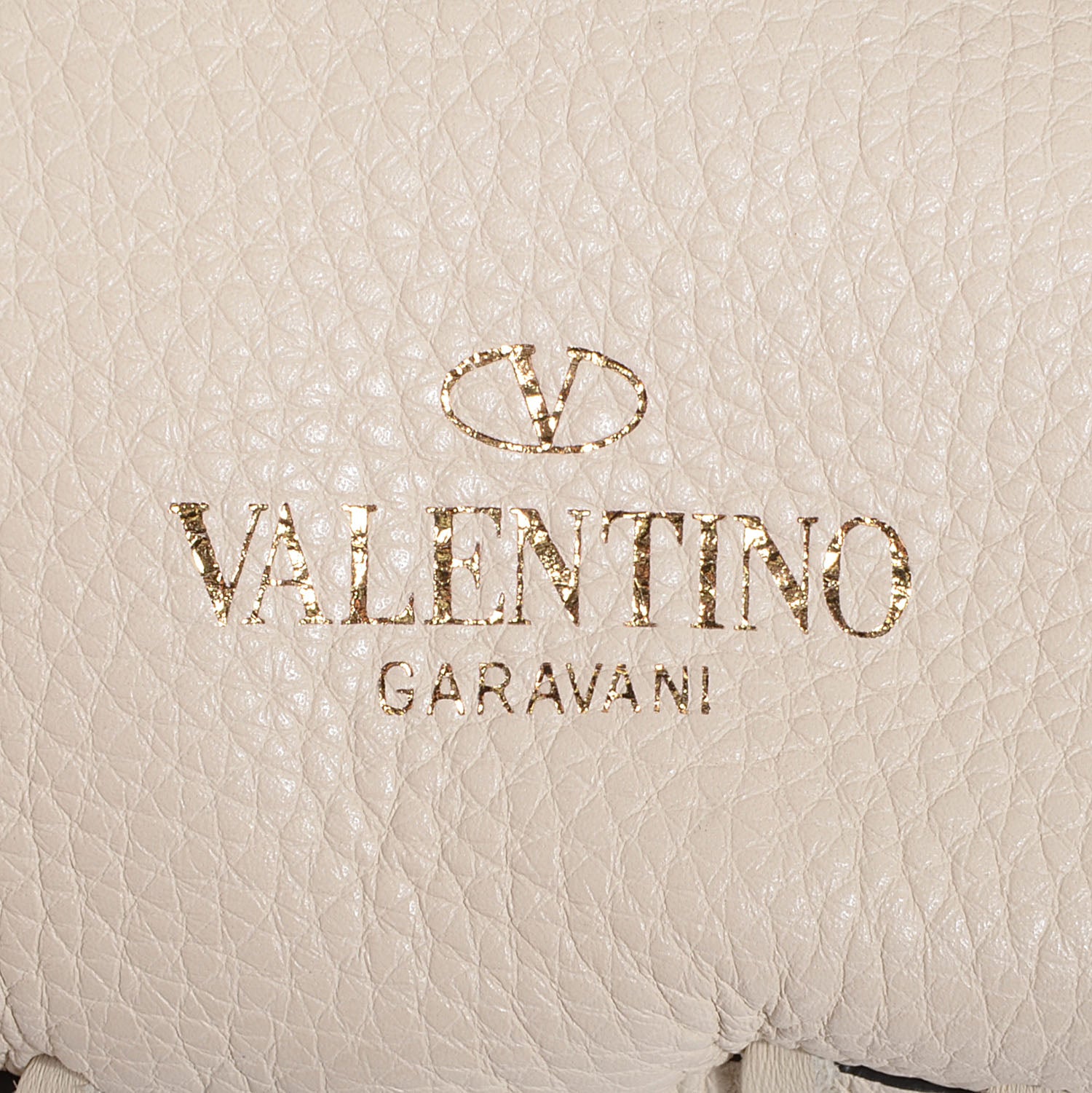 Valentino Garavani Grained Calfskin C-Rockee Fringe Hobo Light Ivory 9 of 9