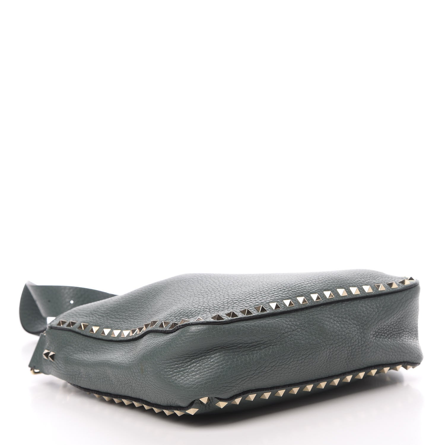 Valentino Garavani Pebbled Calfskin Small Rockstud Flip-Lock Messenger Bag Giada 4 of 12