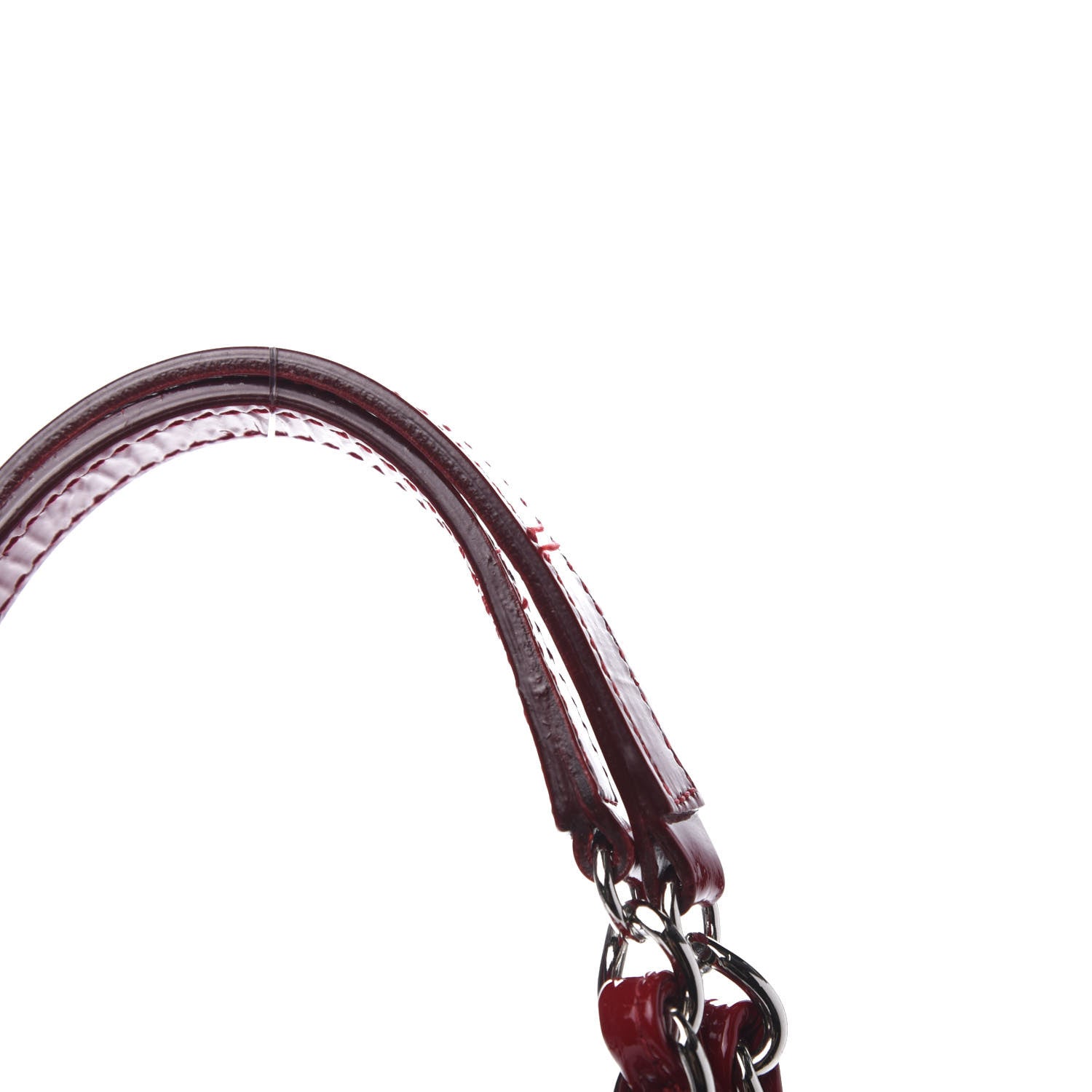 Chanel Patent Quilted Medium Just Mademoiselle Bowling Bag Red 13 of 16