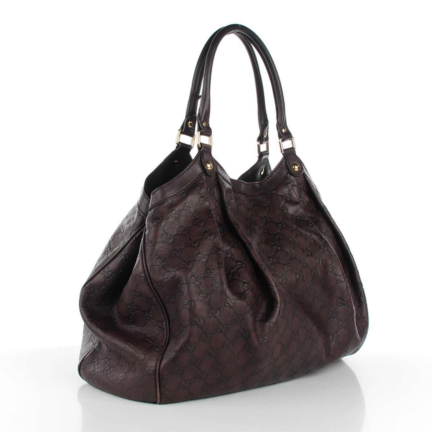Guccissima Signature Large Sukey Tote Chocolate