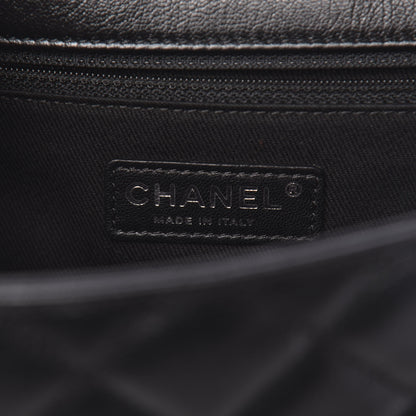 Chanel Goatskin Quilted Medium City Rock Flap Black 6 of 10