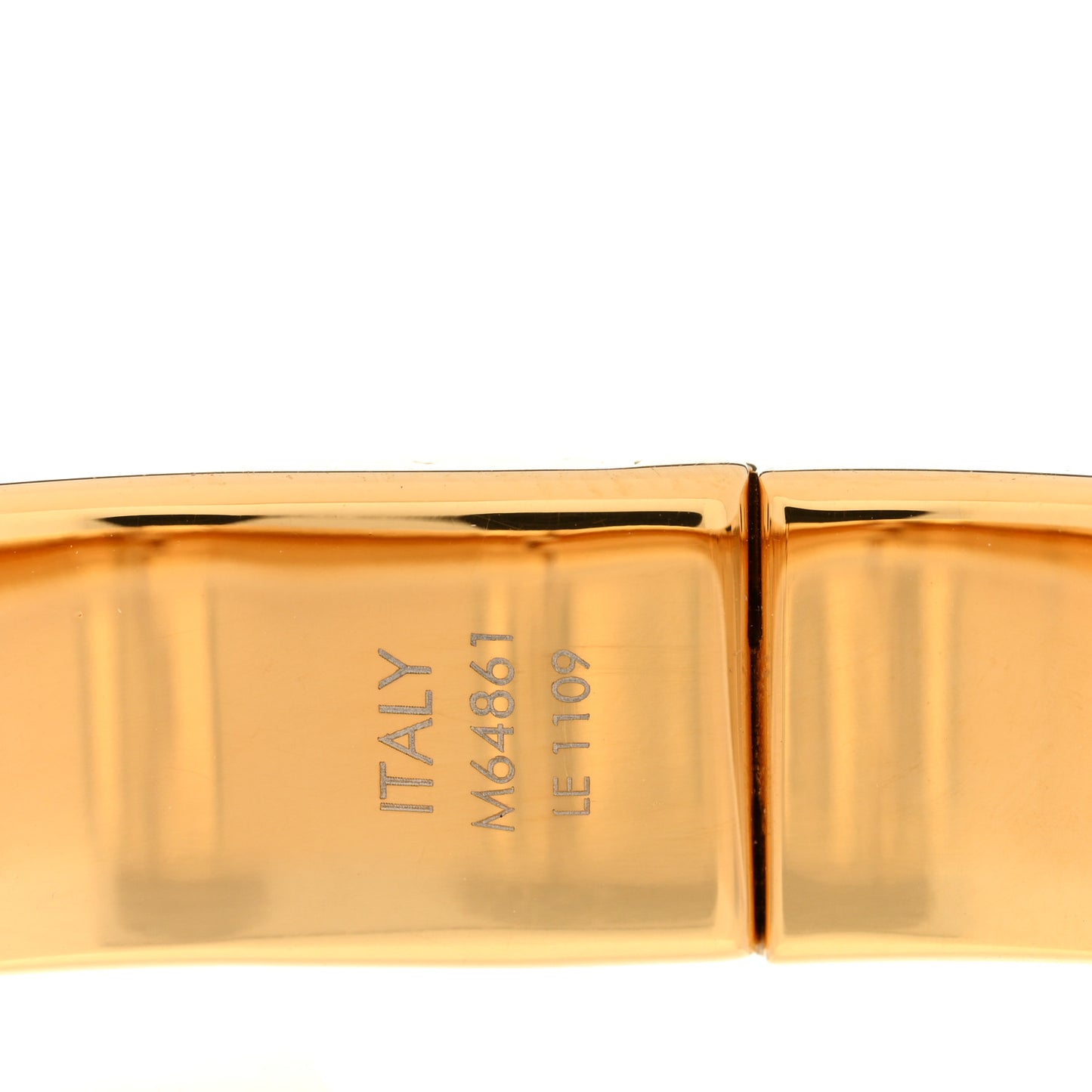 Brass Crystal Monogram Nanogram Strass Cuff M Gold