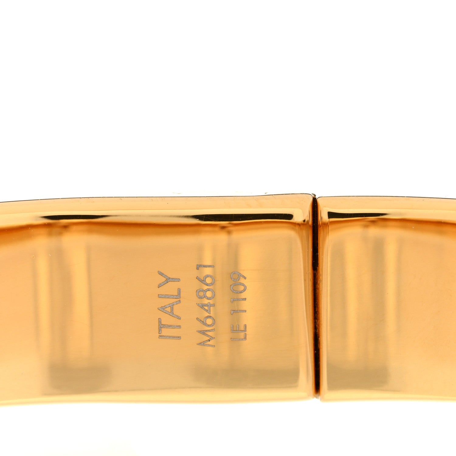 Louis Vuitton Brass Crystal Monogram Nanogram Strass Cuff M Gold 6 of 6