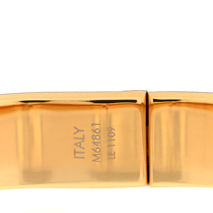 Louis Vuitton Brass Crystal Monogram Nanogram Strass Cuff M Gold 6 of 6