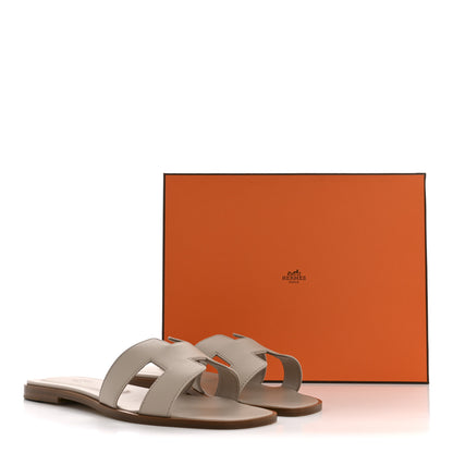 Hermes Box Calfskin Oran Sandals 39 Beige Nomade 39 10 of 10