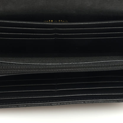 Chanel Caviar Quilted Filigree Large Gusset Flap Wallet Black 5 of 7