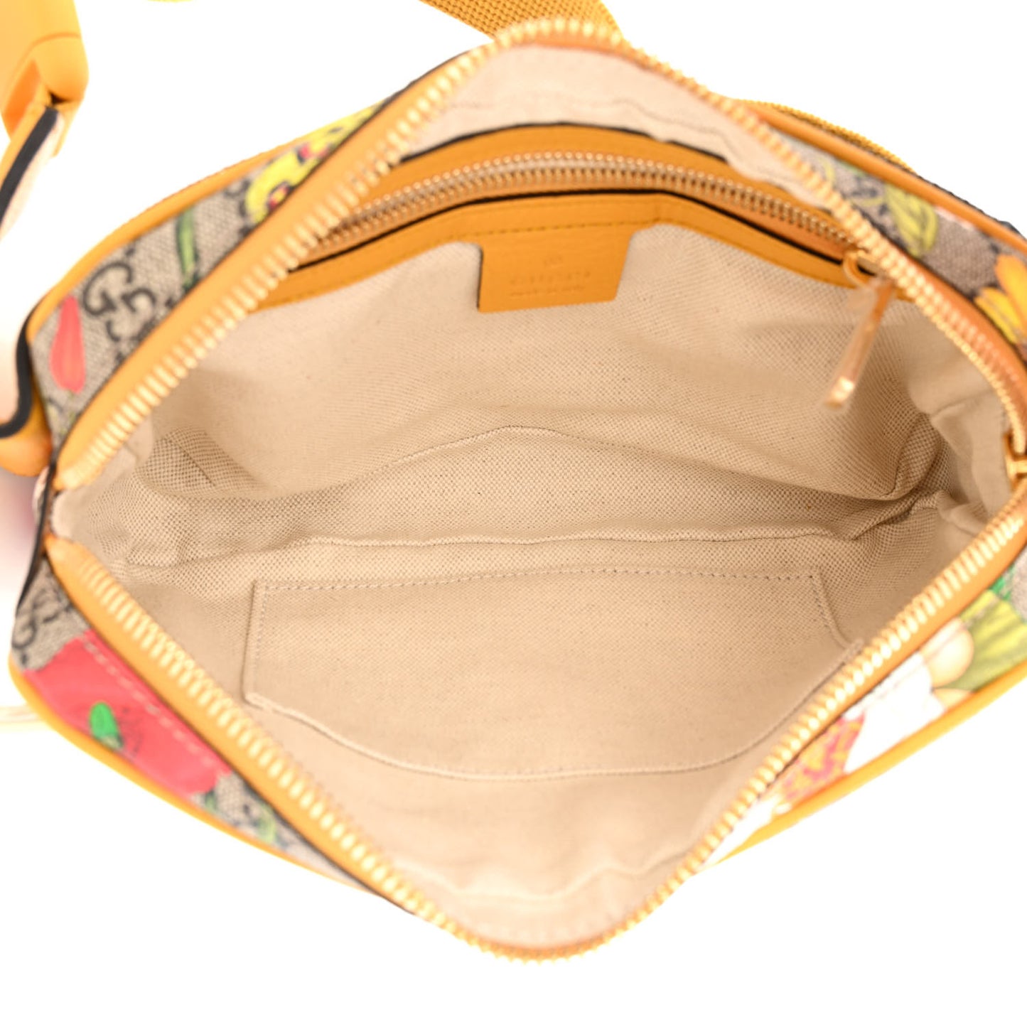 GG Supreme Monogram Flora Medium Ophidia Belt Bag Beige Multicolor Crop