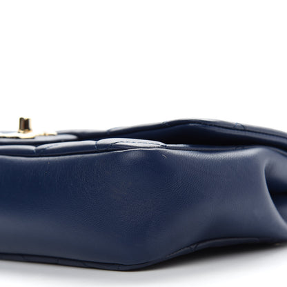Chanel Lambskin Quilted Resin Bi-Color Chain Flap Bag Navy 9 of 9