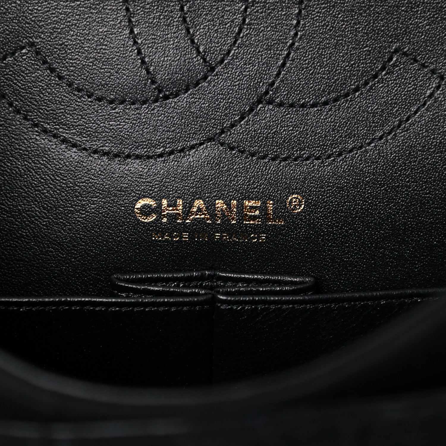 Chanel Tweed Quilted 2.55 Reissue 225 Flap Black Gold Navy 6 of 11