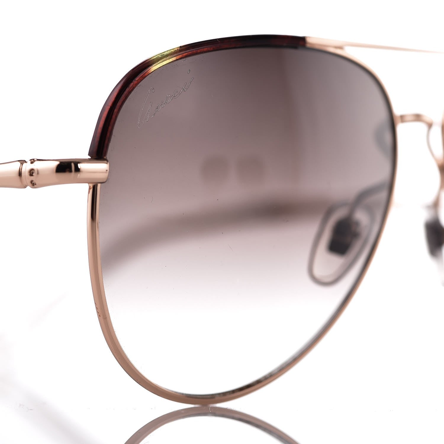 Gucci Bamboo Aviator GG 4276/S Sunglasses Gold 7 of 8