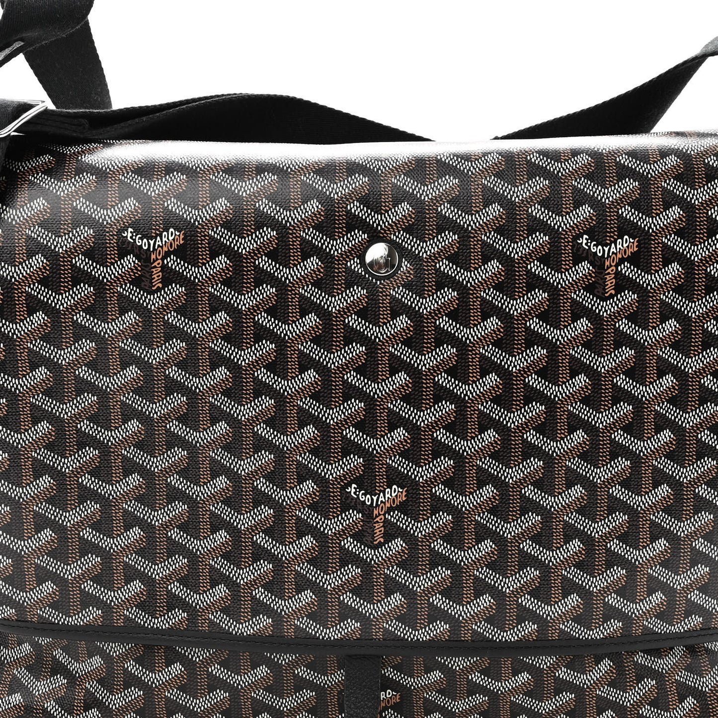 Goyardine Capetien Messenger Bag Black