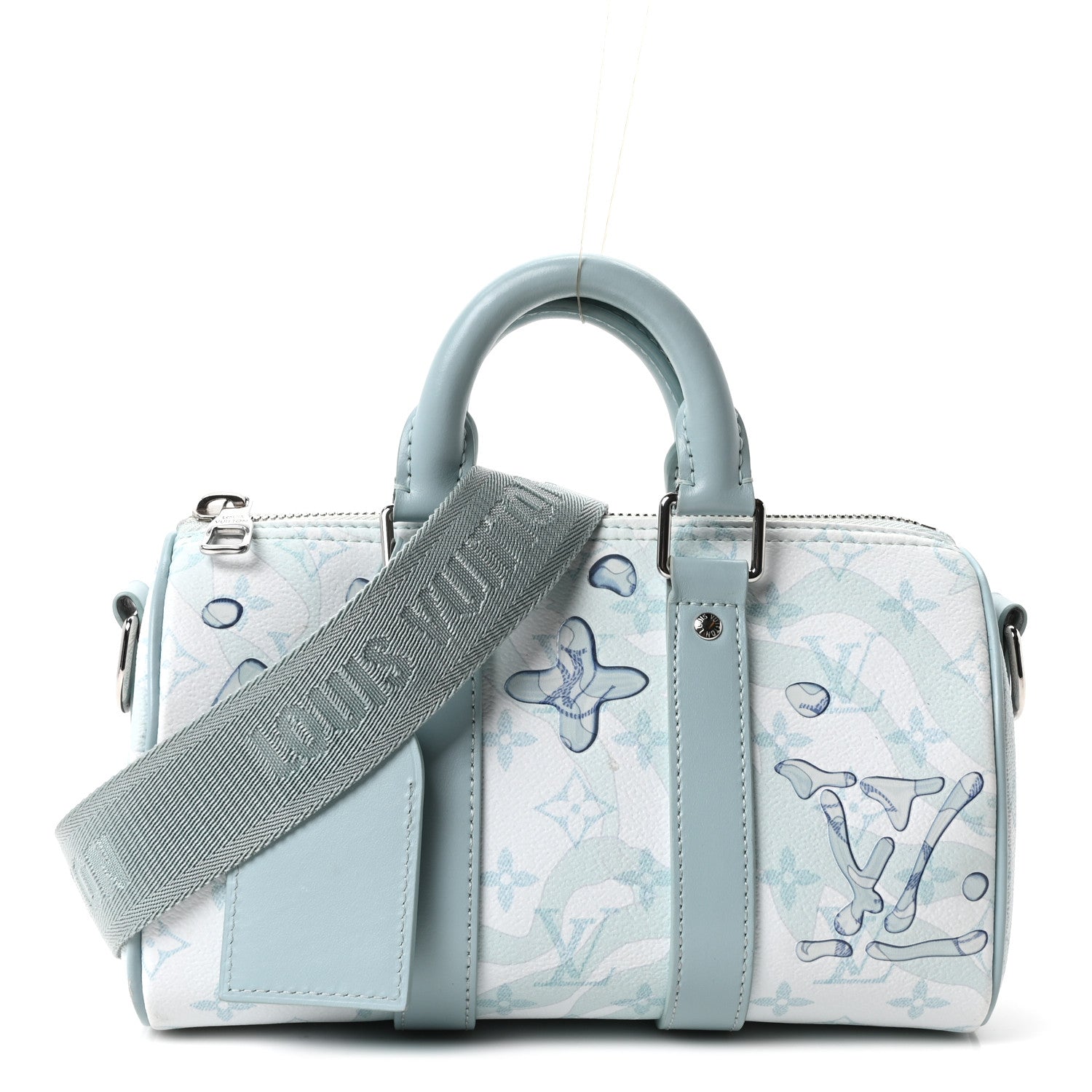 Louis Vuitton Monogram Aquagarden Keepall Bandouliere 25 Crystal Blue 1 of 9