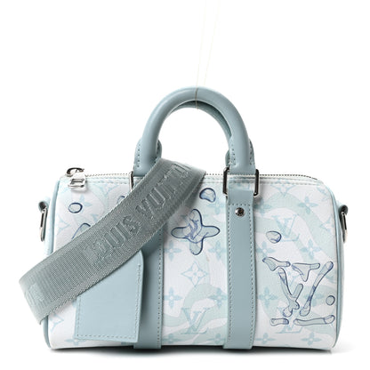 Louis Vuitton Monogram Aquagarden Keepall Bandouliere 25 Crystal Blue 1 of 9