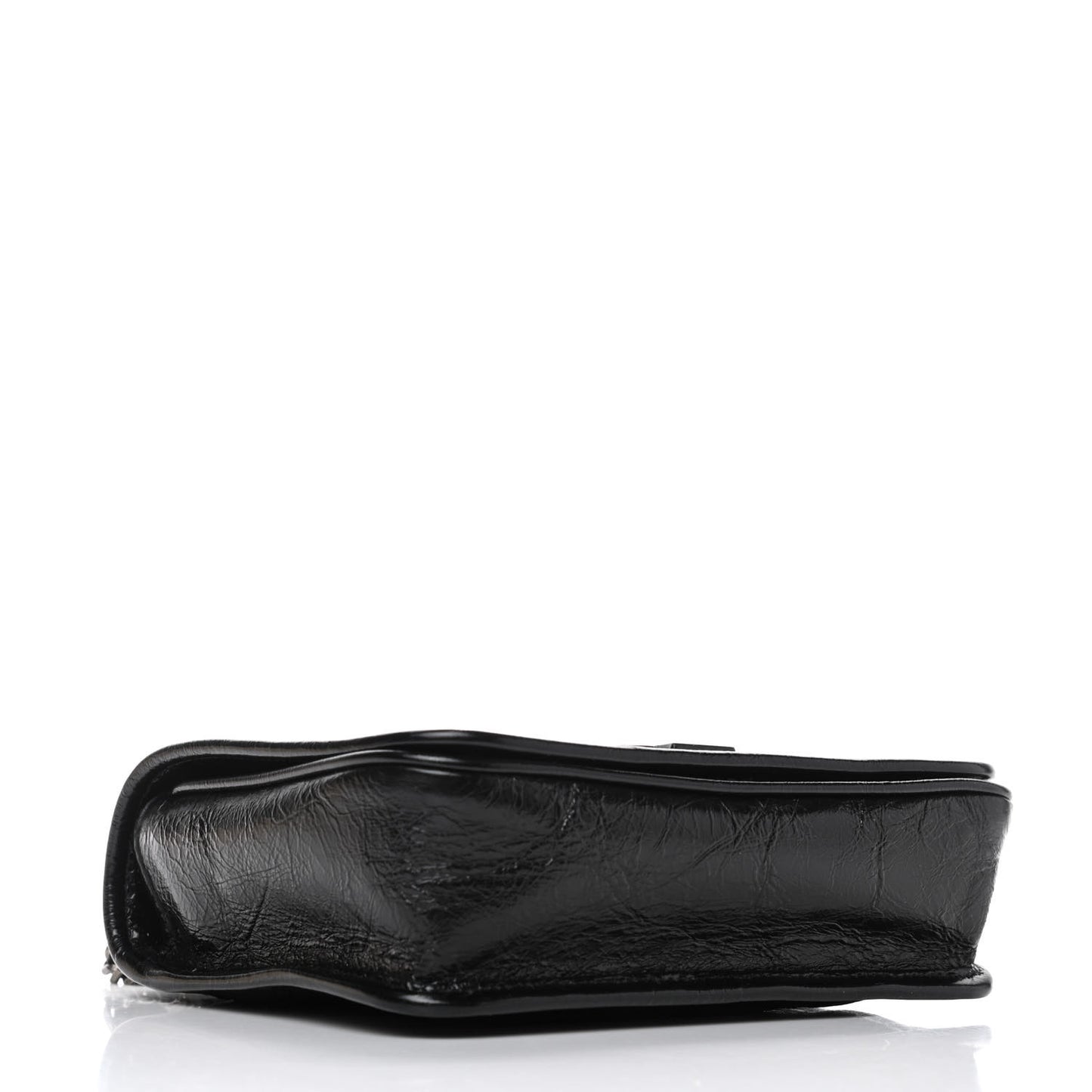 Crinkled Calfskin Matelasse Monogram Niki Chain Wallet Black