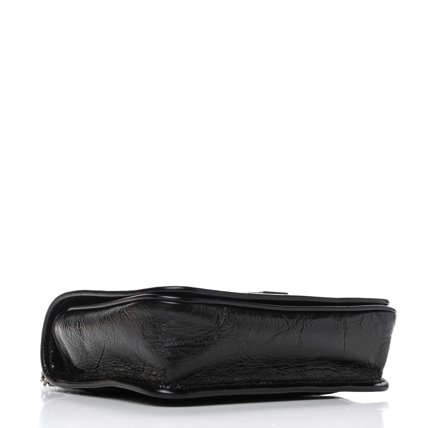 Saint Laurent Crinkled Calfskin Matelasse Monogram Niki Chain Wallet Black 3 of 4