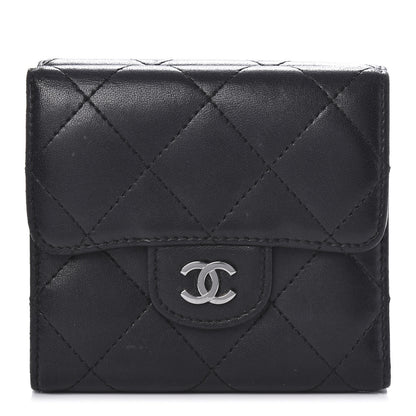 Chanel Lambskin Quilted Double Sided Wallet Black 1 of 12