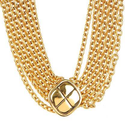 Chanel Multi Strand Chain Short Necklace Gold 1 of 5
