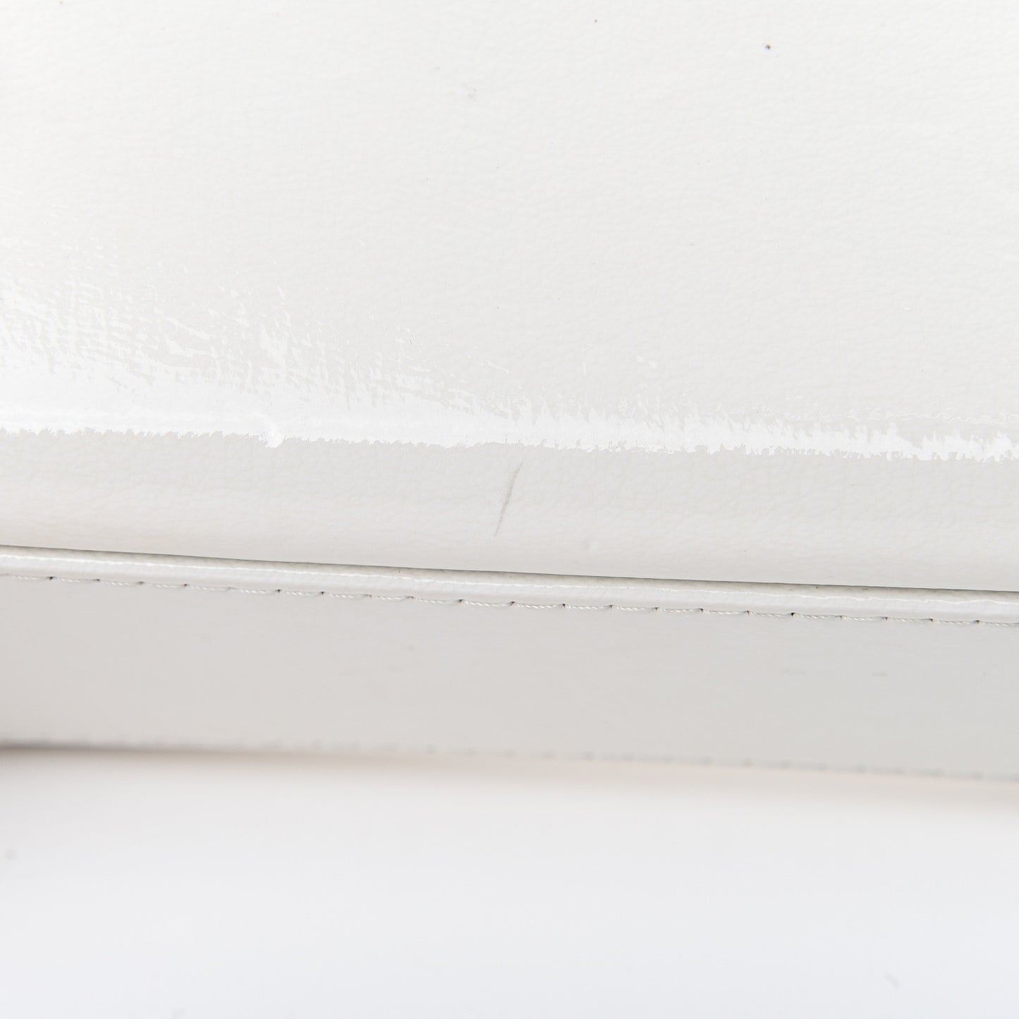 Aged Calfskin Quilted Medium Gabrielle Hobo White